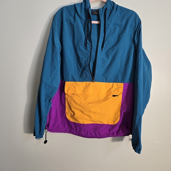 No Boundaries Tops - No Boundaries Teal Windbreaker Jacket